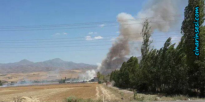 Kovancılar'da tarla yangını