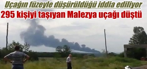 295 kişiyi taşıyan Malezya uçağı Ukrayna sınırında düştü