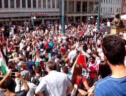 Almanya Kassel'de Gazze'ye destek eylemi