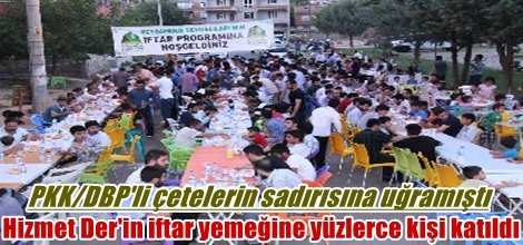 Hizmet Der'in iftar yemeğine yüzlerce kişi katıldı