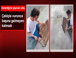 Cep Telefonu Bataryasına Çekiçle Vurunca...