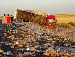Nusaybin'de ikinci TIR kazası: 1 yaralı