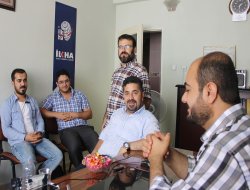 Gazetecilerden İLKHA'ya geçmiş olsun ziyareti