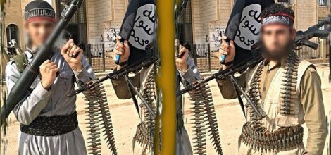 Çekdarên DAIŞê cilên kurdî li xwe dikin