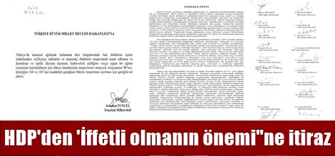 HDP'den 'İffetli olmanın önemi"ne itiraz