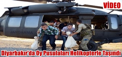 Diyarbakır'da Seçim Görevlileri Helikopterle Taşındı