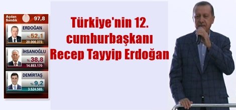 Türkiye'nin Yeni Cumhurbaşkanı Erdoğan