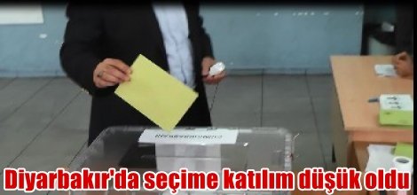 Diyarbakır'da seçime katılım düşük oldu