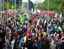 Brüksel'de Gazze'ye destek