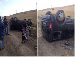 Bingöl'de kontrolden çıkan araç takla attı: 2 yaralı