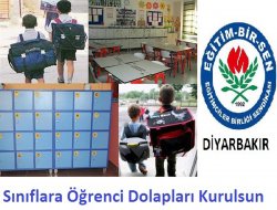 Sınıflara öğrenci dolapları kurulsun