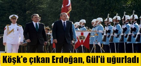 Erdoğan Çankaya Köşkünden Gül'ü Uğurladı