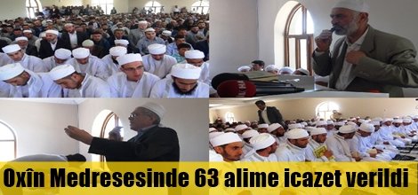 Tarihi Oxîn Medresesinde 63 alime icazet verildi