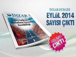 İnzar Dergisi Eylül sayısı çıktı
