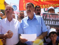 Van'da taşeron işçiler eylem yaptı