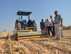 Anız yangınını anız parçalama makinesiyle önlenecek