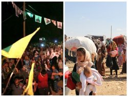 Kürt halkı sürgünde PKK'liler festivalde