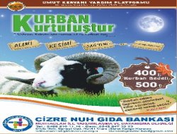 Cizre Nuh Gıda Bankası'ndan kurban çağrısı