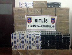 Bitlis'te binlerce paket kaçak sigara ele geçirildi