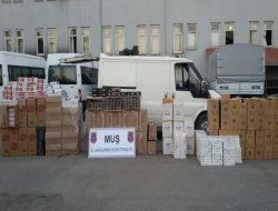 Muş'ta 135 bin paket kaçak sigara ele geçirildi