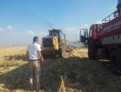 Anız yangınlarına karşı 7/24 mücadele