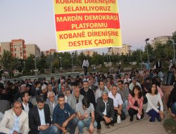 Kobani çadırına izin verilmedi