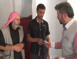 IHO EBRAR Ceylanpınar'da mültecilere kurban eti dağıttı