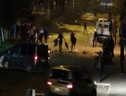 Ezan okurken slogan atan PKK'lı çetelere halktan tepki