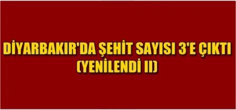 Diyarbakır'da Şehid sayısı 3'e çıktı