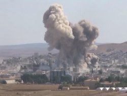 Koalisyon Güçleri Kobani merkezini vurdu