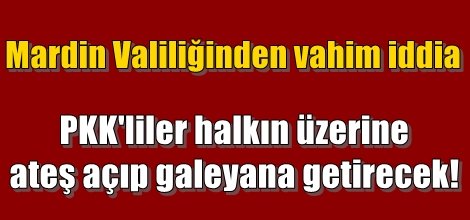 Mardin Valiliğinden vahim iddia