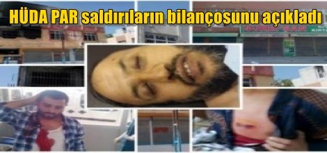 HÜDA PAR saldırıların bilançosunu açıkladı