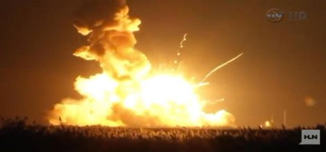 NASA'nın insansız uzay roketi havada patladı video