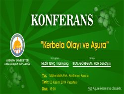 Aksaray Üniversitesinde yapılacak konferansa davet