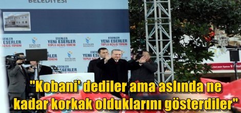 Erdoğan'dan Kobani Eylemcilerine: Kobani' dediler ama aslında ne kadar korkak olduklarını gösterdiler