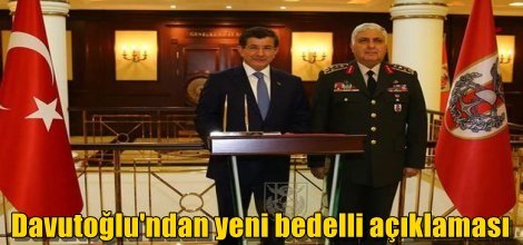 Başbakan Davutoğlu'ndan yeni bedelli açıklaması