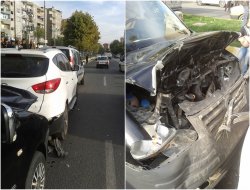 Diyarbakır'da maddi hasarlı zincirleme trafik kazası