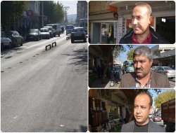 Caddenin darlığı esnaf ve sürücüleri etkiliyor