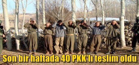 Son bir haftada 40 PKK'lı teslim oldu