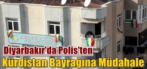 Diyarbakır'da Polis'ten Kürdistan Bayrağına Müdahale