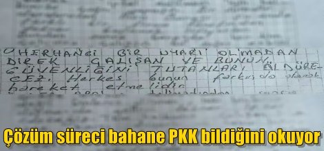 Çözüm süreci bahane PKK bildiğini okuyor