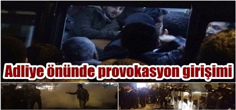 Diyarbakır'da adliye önünde provokasyon girişimi VİDEO