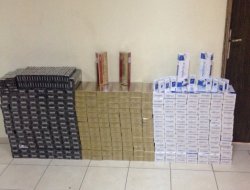 Yolcu otobüsünde kaçak sigara ele geçirildi