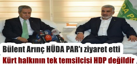 Bülent Arınç: Kürt halkının tek temsilcisi HDP değildir