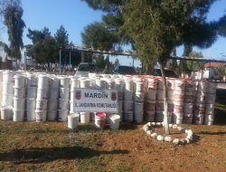 Mardin’de 11 ton plastik boya ele geçirildi