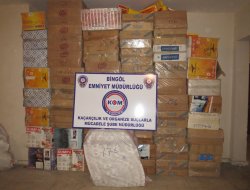 Bingöl’de 92 bin paket kaçak sigara ele geçirildi