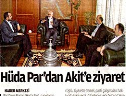 HÜDA PAR'dan Akit'e ziyaret