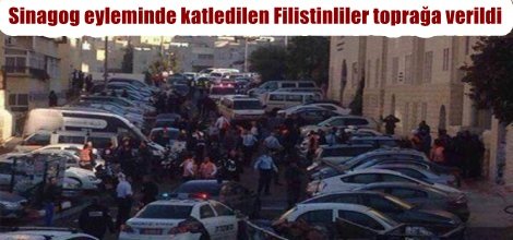 Sinagog eyleminde katledilen Filistinliler toprağa verildi