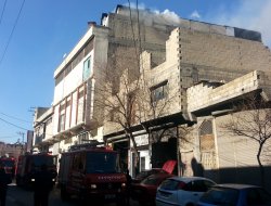 İşhanındaki yangın büyümeden söndürüldü