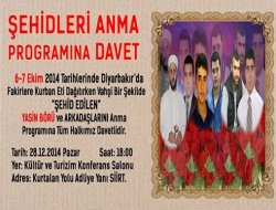Siirt’te “Şehitleri Anma Programına” davet